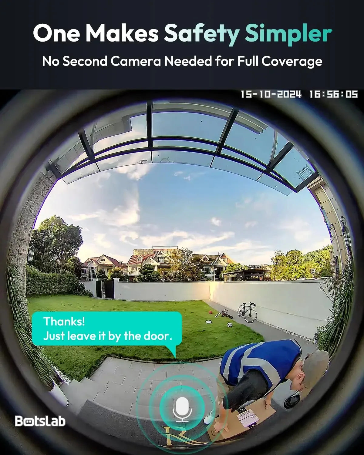 Sonnette Vidéo Panoramique 180° AI